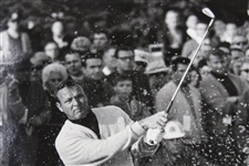Arnold Palmer Blasts Out of Sand Bunker B&W 8 x 10 Ron Riesierer Photo