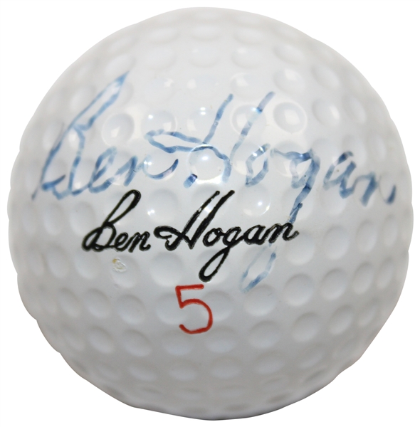Ben Hogan Signed Personal Ben Hogan 5 Logo Golf Ball JSA FULL #XX95360