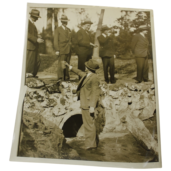 Bobby Jones Cheers Dad with Augusta National Construction Mud from Raes Creek Original Photo
