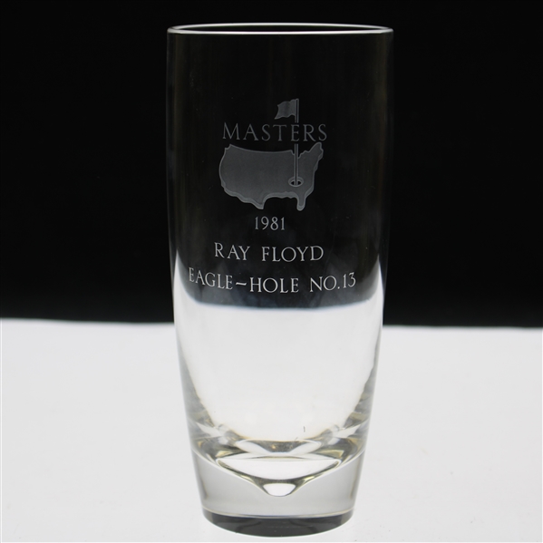 Ray Floyds 1981 Masters Tournament Hole No. 13 Steuben Crystal Eagle Glass
