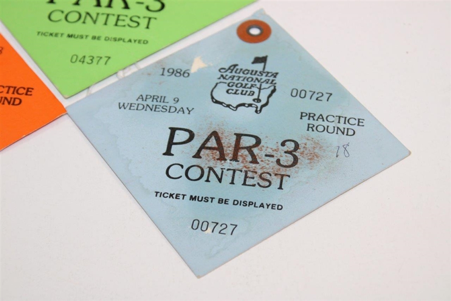1983, 1985 & 1986 Masters Tournament Par-3 Tickets