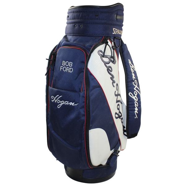 Bob Fords Personal Used Ben Hogan Blue/White/Red Spalding Golf Bag - Oakmont Pro