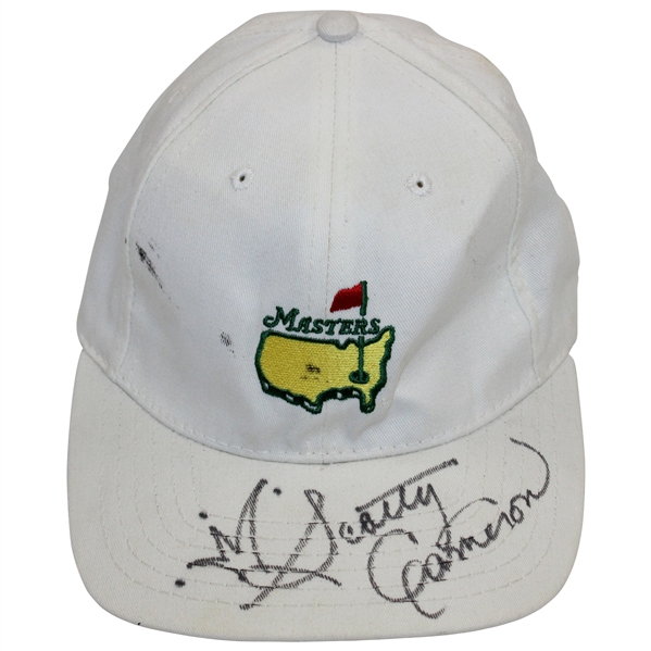 Scotty Cameron Signed White Masters Embroidered Patch Logo Hat JSA ALOA
