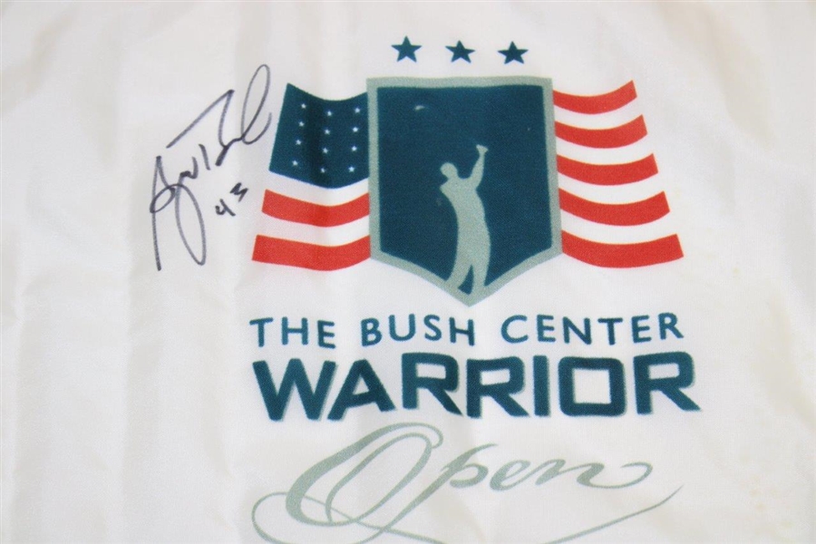 President George W. Bush Signed The Bush Center Warrior Open Flag JSA ALOA