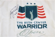 President George W. Bush Signed The Bush Center Warrior Open Flag JSA ALOA