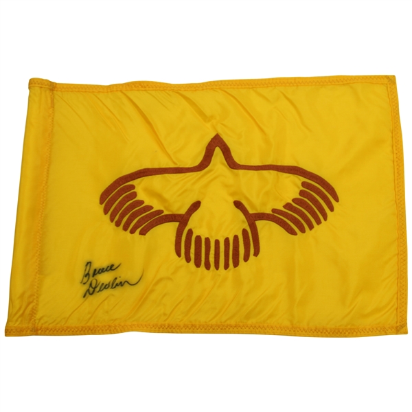 Bruce Devlin Signed Embroidered Eagle Vail Course Flag JSA ALOA