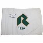 Tom Watson Signed Riviera 1926 Embroidered Course Flag with All my best JSA ALOA