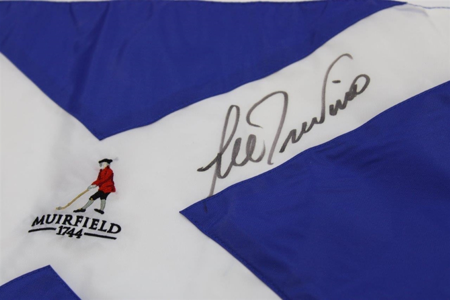 Lee Trevino Signed Muirfield '1744' Course Flag JSA ALOA