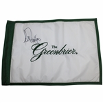 Lee Trevino Signed The Greenbrier Embroidered Course Flag JSA ALOA