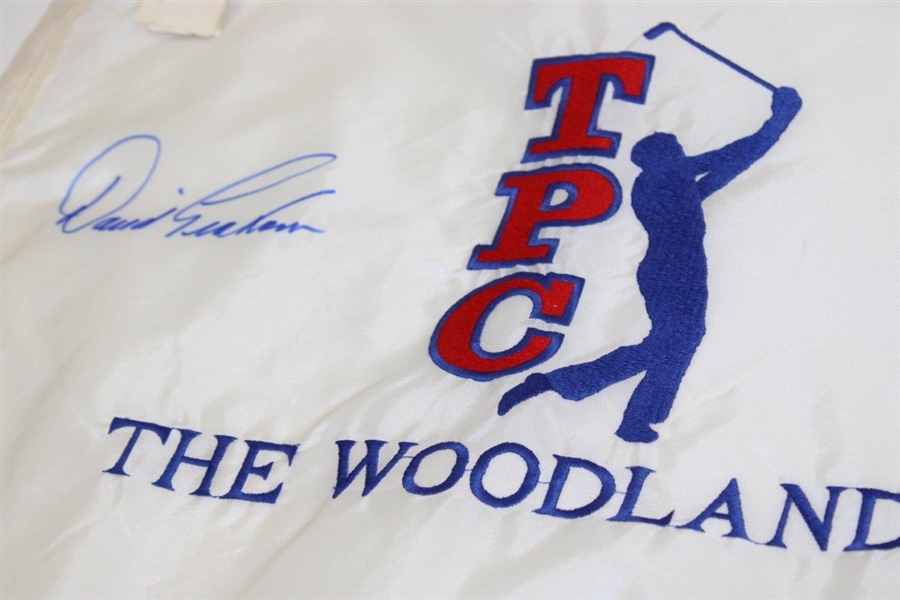 David Graham Signed The Woodlands Embroidered Flag JSA ALOA