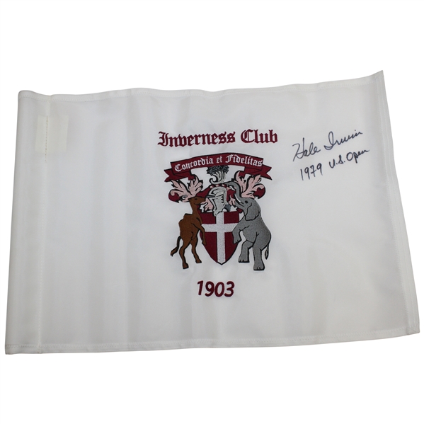 Hale Irwin Signed Inverness Club 1903 Embroidered Flag with 1979 US Open JSA ALOA