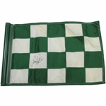 Tom Kite Signed Green/White Checkered Pebble Beach Course Flag JSA ALOA