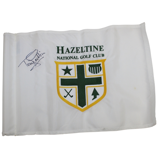 Tony Jacklin Signed Hazeltine National Golf Club Embroidered Flag JSA ALOA
