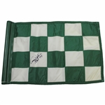 Lanny Wadkins Signed Green/White Checkered Pebble Beach Course Flag with PGA 77 JSA ALOA