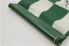 Lanny Wadkins Signed Green/White Checkered Pebble Beach Course Flag with 'PGA '77' JSA ALOA