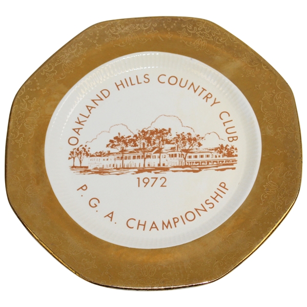 1972 PGA Championship at Oakland Hills Country Club Plate