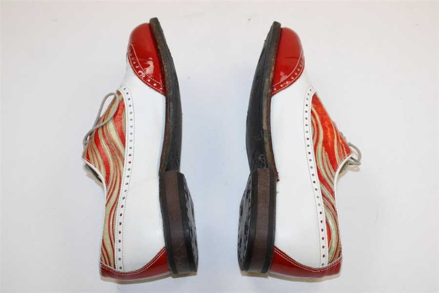 Pair of Vintage Colorful Wingtip Golf Shoes