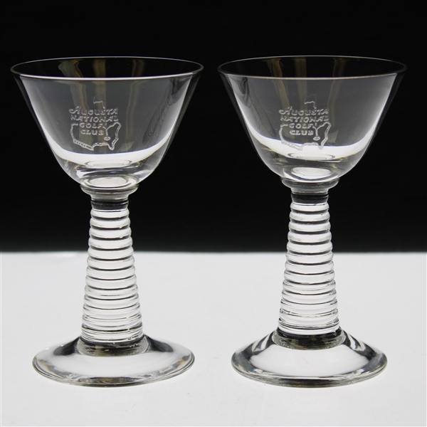 Pair of Classic Augusta National Golf Club Cordial Glasses