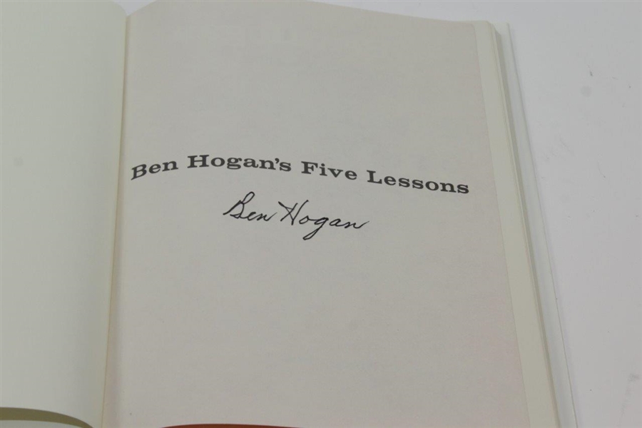 Ben Hogan's Signed 1985 Five Lessons: The Modern Fundamentals Of Golf Book JSA ALOA