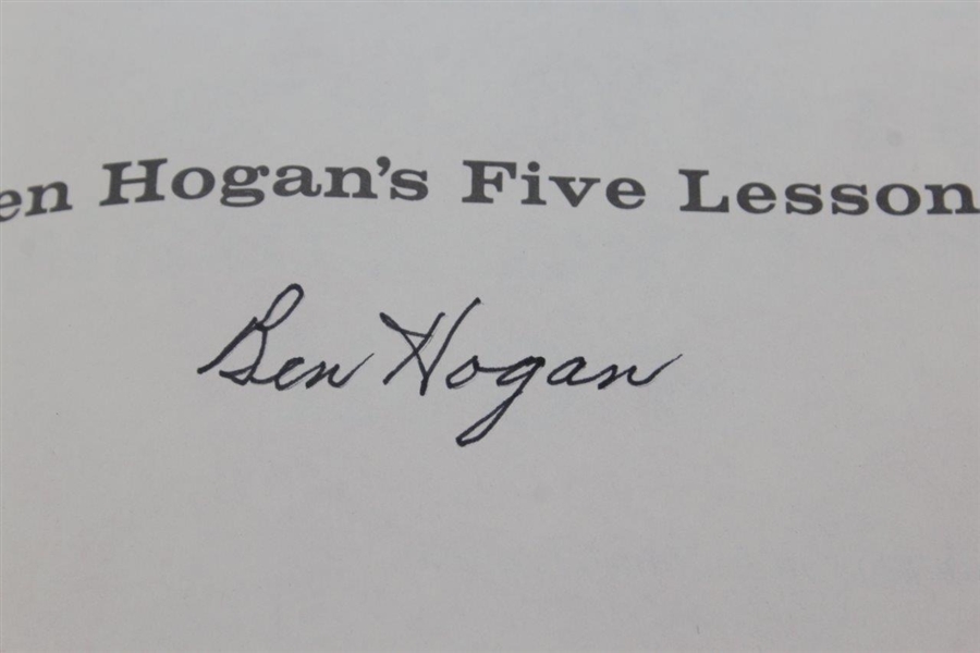 Ben Hogan's Signed 1985 Five Lessons: The Modern Fundamentals Of Golf Book JSA ALOA