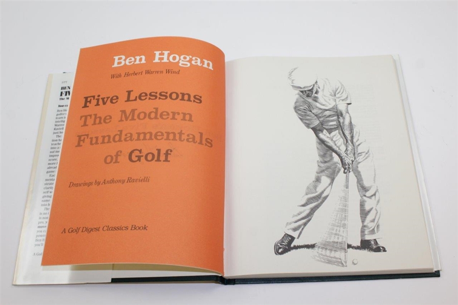 Ben Hogan's Signed 1985 Five Lessons: The Modern Fundamentals Of Golf Book JSA ALOA
