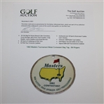 1982 Masters Tournament Metal Contestant Bag Tag - Bill Rogers