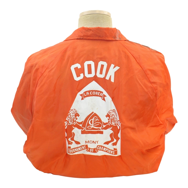 John Cook Mony Tournament of Champions at La Costa Orange Caddie Jacket