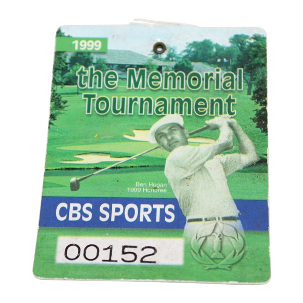1999 The Memorial Tournament CBS Sports #00152 Badge - Tiger Woods Winner