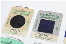 1994, 1995(x2), 1996 & 1998(x2) The Memorial Tournament Official Badges - Linn Strickler Collection