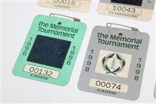 1994, 1995(x2), 1996 & 1998(x2) The Memorial Tournament Official Badges - Linn Strickler Collection