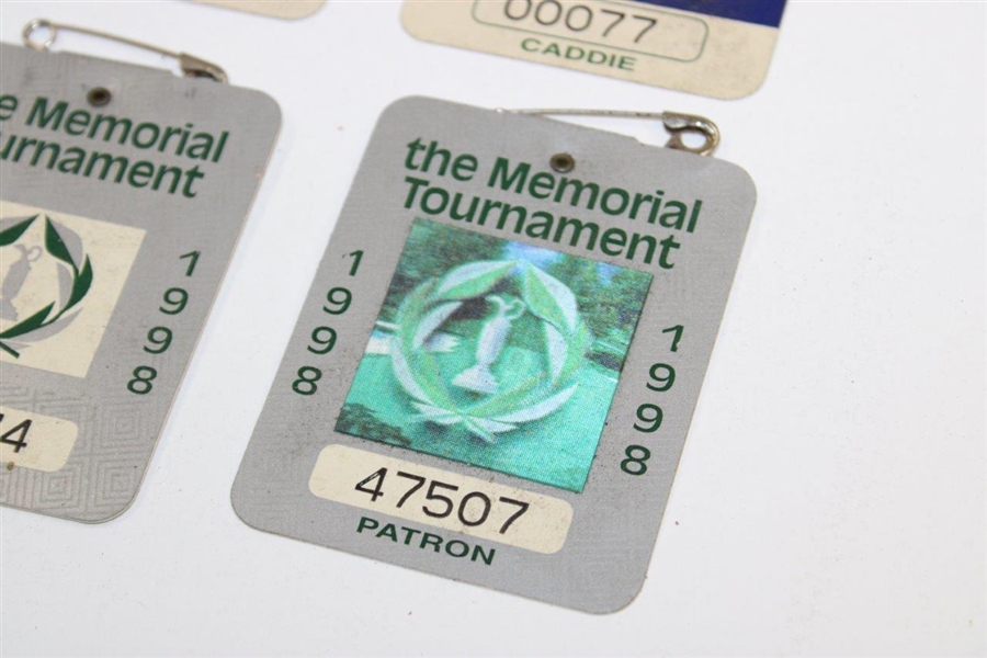 1994, 1995(x2), 1996 & 1998(x2) The Memorial Tournament Official Badges - Linn Strickler Collection