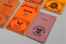 Ten (10) PGA Championship Used Official Yardage Books incl. 1999 & 2000 Tiger Wins - Linn Strickler Collection