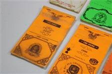 Ten (10) PGA Championship Used Official Yardage Books incl. 1999 & 2000 Tiger Wins - Linn Strickler Collection
