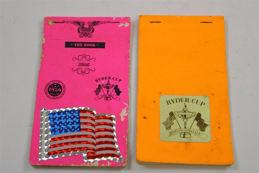 1999 Ryder Cup & 1995 Ryder Cup Official Used Yardage Books - Linn Strickler Collection
