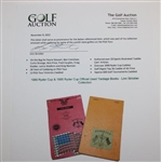 1999 Ryder Cup & 1995 Ryder Cup Official Used Yardage Books - Linn Strickler Collection