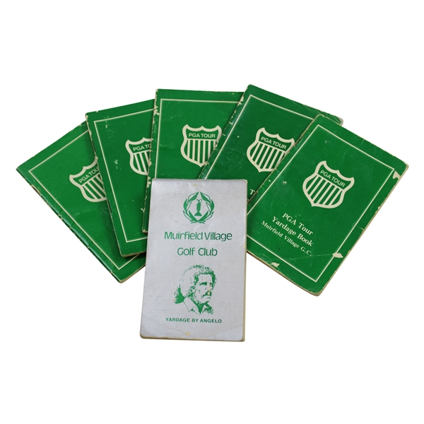 Muirfield Village GC Yardage by Angelo Guide w/Five (5) PGA Tour Guides - Linn Strickler Collection