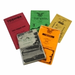 Five (5) Misc Official Yardage Books - Pebble, Riviera, & others - Linn Strickler Collection