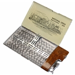 1936 US Open at Baltusrol Players Gift Cigarette Case and Lighter In One-Depiction of Clubhouse