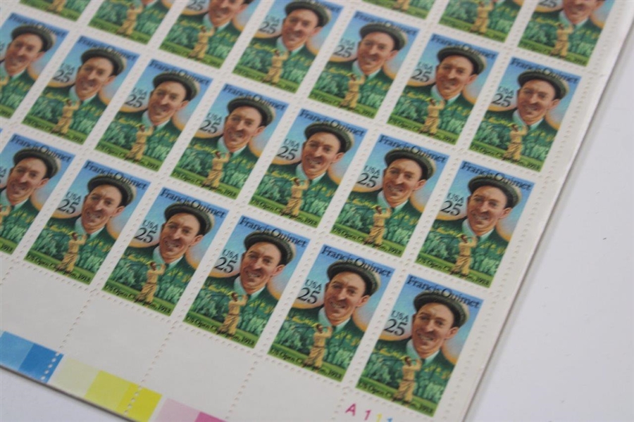Unused Sheet Of 50 Francis Ouimet 25 Cent United States Postal Stamps - 1988
