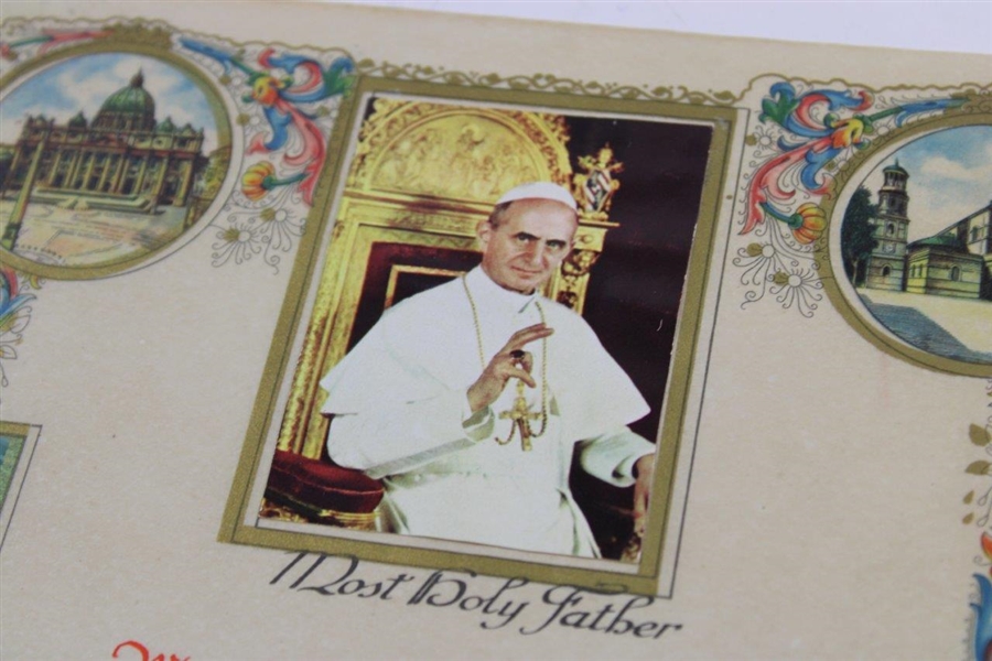 Henry Cotton's 1963 Papal Blessing to Cotton Family from Pope Paul VI