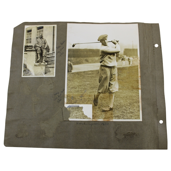 Henry Cotton Scrapbook Page with Three Photos and Cotton Handwritten Notations