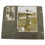 Henry Cotton Scrapbook Page with Three Photos and Cotton Handwritten Notations