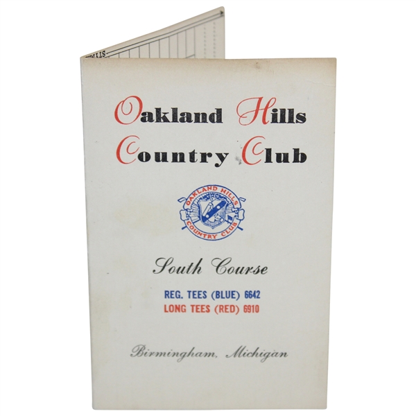 Vintage Oakland Hills Country Club Stymie Scorecard