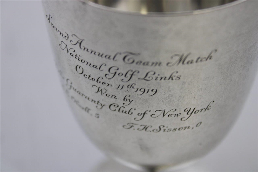 1919 National Golf Links of America Tiffany Sterling Trophy - 2nd Annual Team Match
