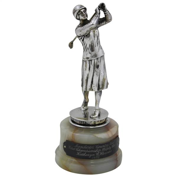 1935 Manchester Country Club Club Championship Trophy Won by Katheryn Havens