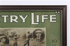 1907 Country Life Cigarettes Open Golf Champions Advertising Display - Framed