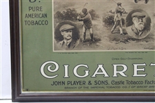 1907 Country Life Cigarettes Open Golf Champions Advertising Display - Framed