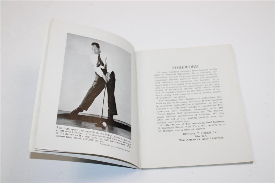 1939 Bobby Jones’ Group Instruction in Golf by Bobby Jones & Harold E. Lowe - No. 260