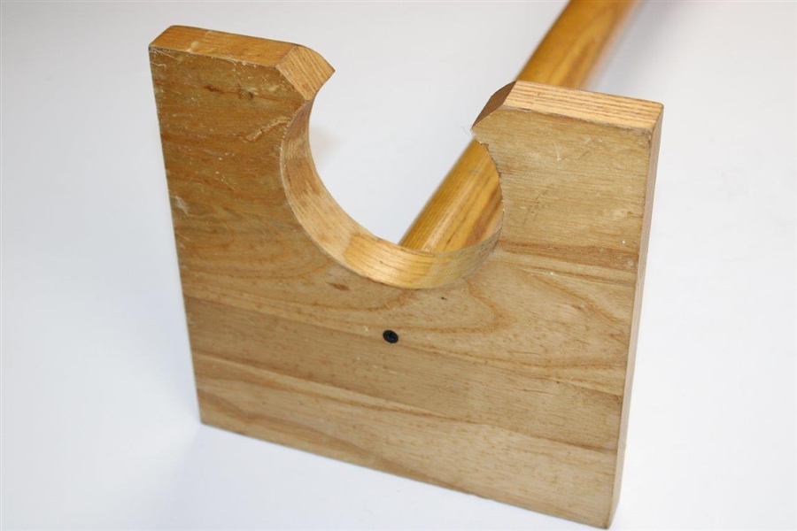 Oversize Large Wooden Tee Club Stand with Four (4) Golf Ball Holders