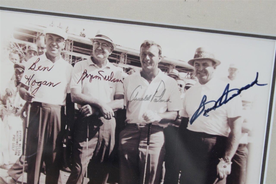 Hogan, Snead, Palmer & Nelson Signed Sepia Tone Photo - Framed JSA ALOA